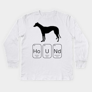 Greyhound Periodic Table Elements for Hound Kids Long Sleeve T-Shirt